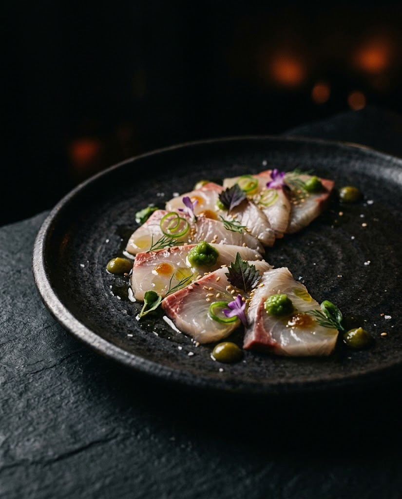 Kindling — Hiramasa kingfish, yuzu kosho, ironbark cold-smoke